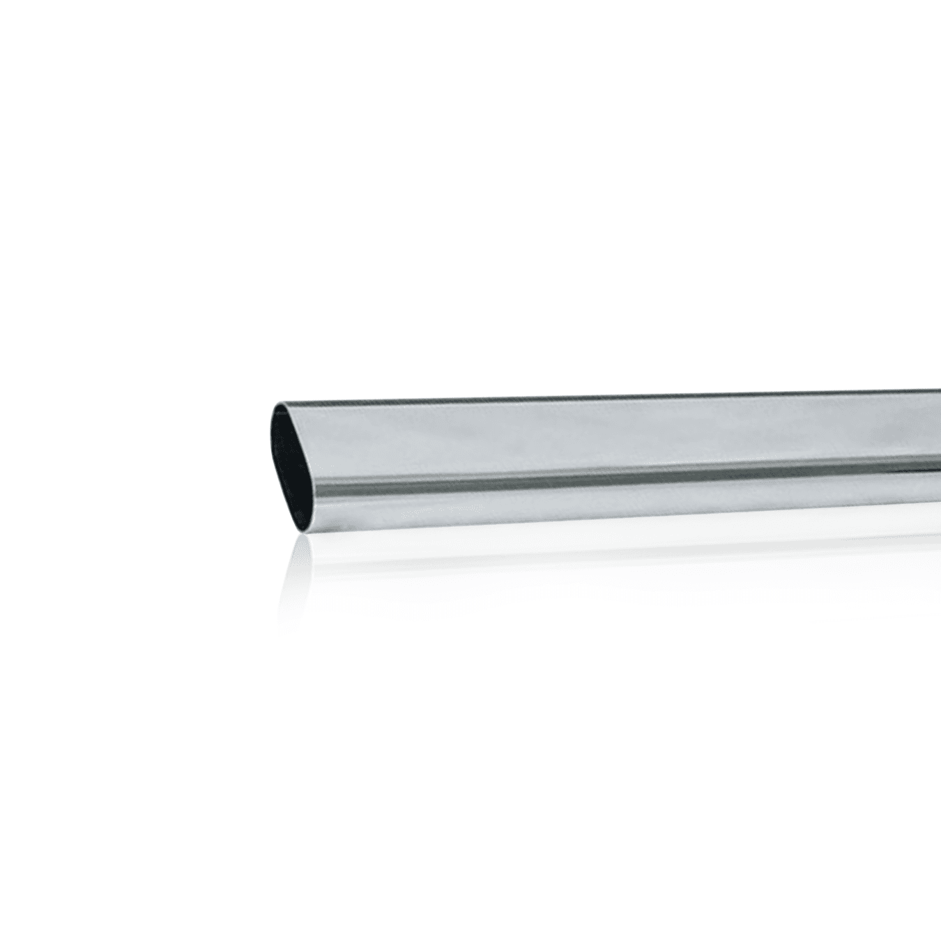Tubo de Ferro Oblongo Cromado Para Cabideiro 3mts