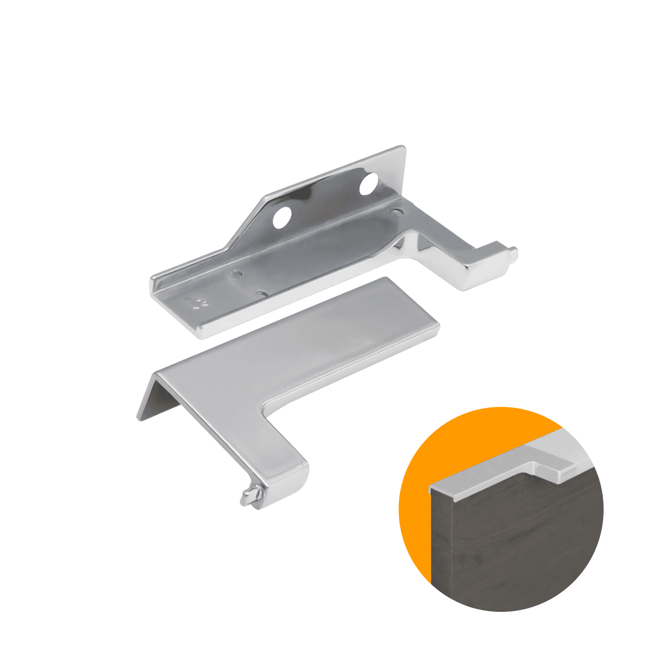 Ponteira Puxador Facetato Cromado de 20mm Pe183 Rometal