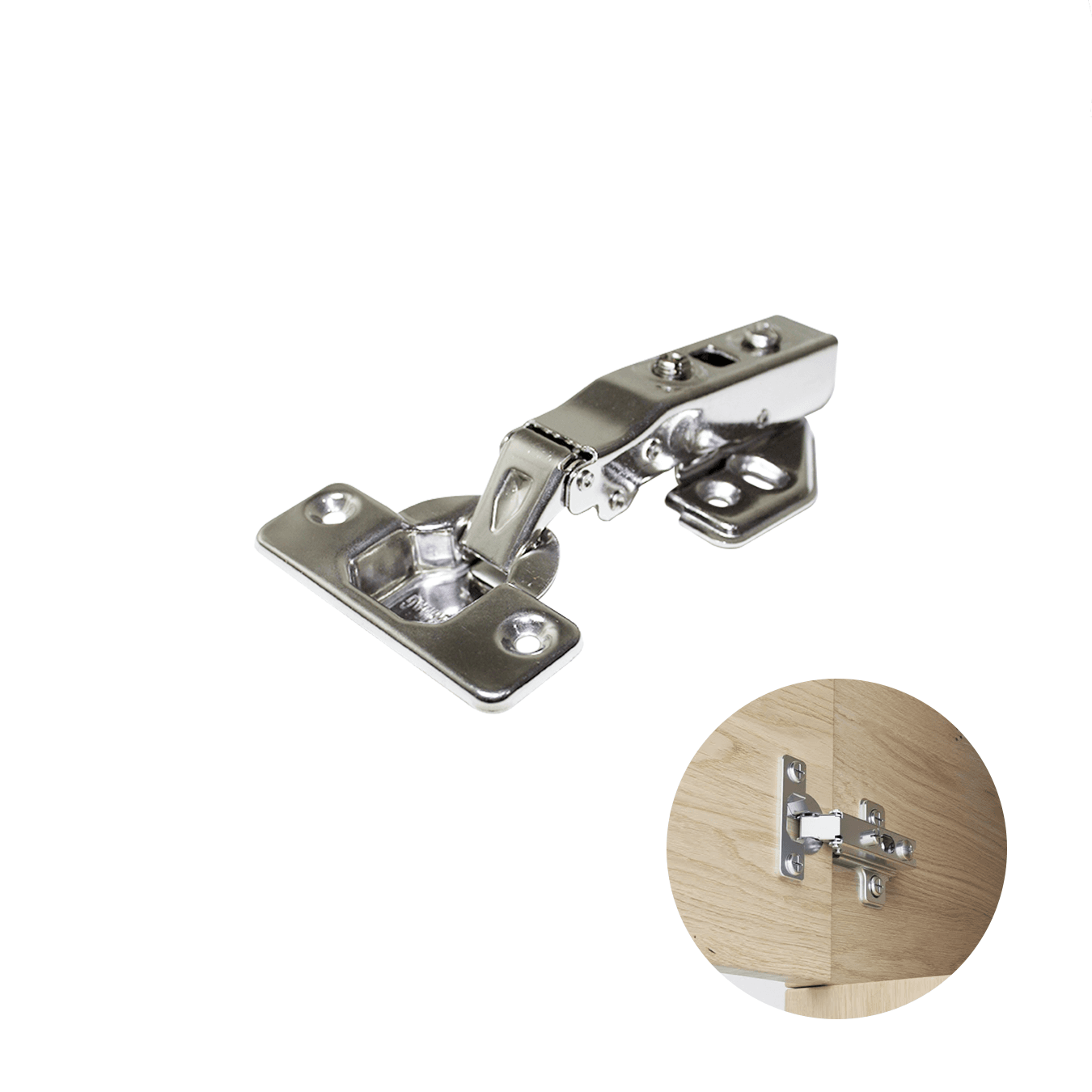 Dobradiça Cermag 35mm Reta Aço Inox 201 Calço Fixo
