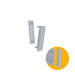 Ponteira Para Puxador Piega Anodizado Pe360 Rometal