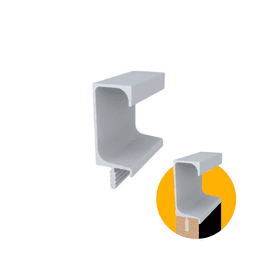 Perfil Puxador G Espiga Rasgo Anodizado de 15 X 35 Mm Rm225 Rometal