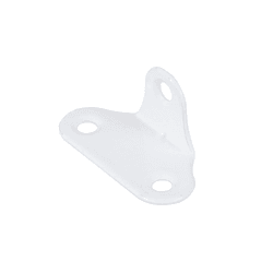 Cantoneira de 3 Furos Branca Para Montagem de Móveis