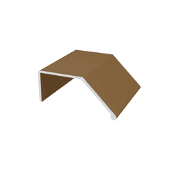 Perfil Puxador Testeira Em Champanhe 1001 de Encaixe de 20 Mm Rm085 Rometal