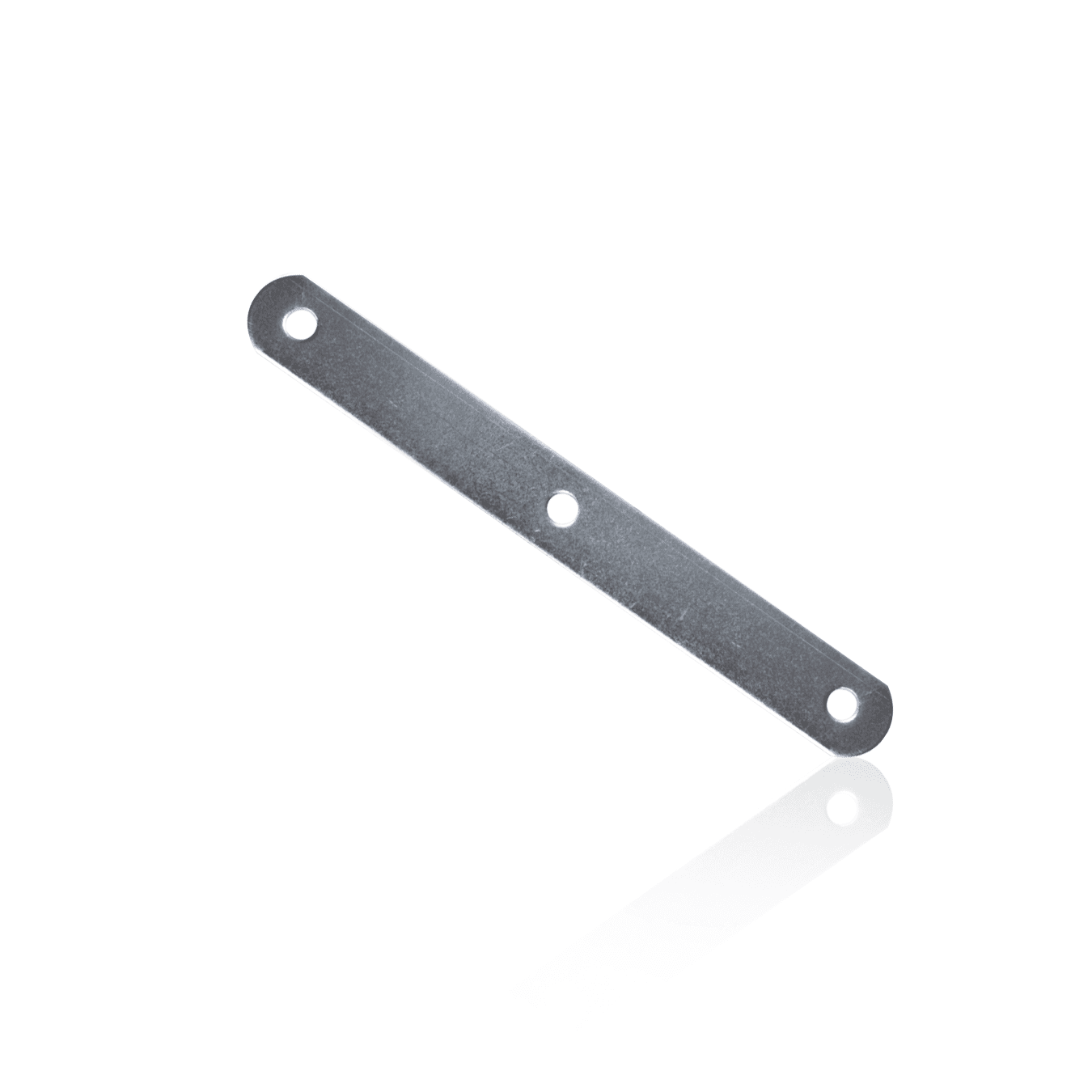 Chapa Para Gavetas 3 Furos 103x14mm Zincado Branco Ch023