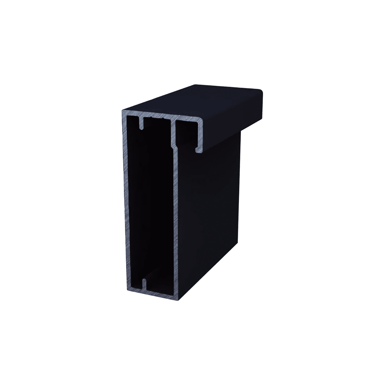 Perfil Montante Preto Para Vidro 7034 Dmt
