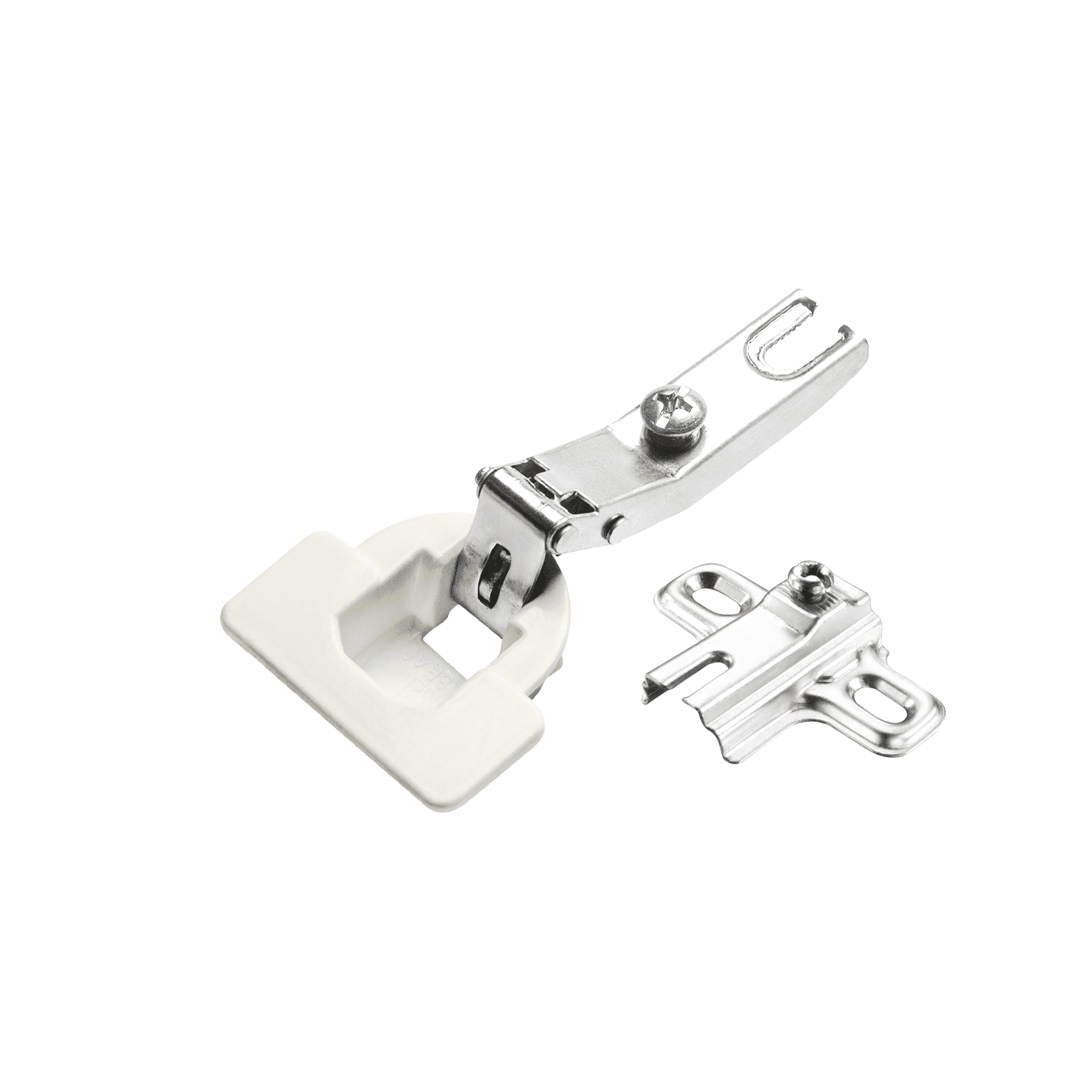 Dobradiça Para Armário de Aço Plástica Curva 26mm