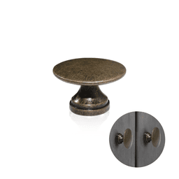 Puxador Ponto Redondo Em Ouro Velho 29,5 Mm