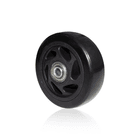 Roda de Pvc Preta 100 Mm X 31,5 Mm Com 2 Rolamentos