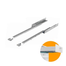 Corrediça Trilho Telescópico Invisível Com Amortecedor Soft Closing de 300 Mm Hd