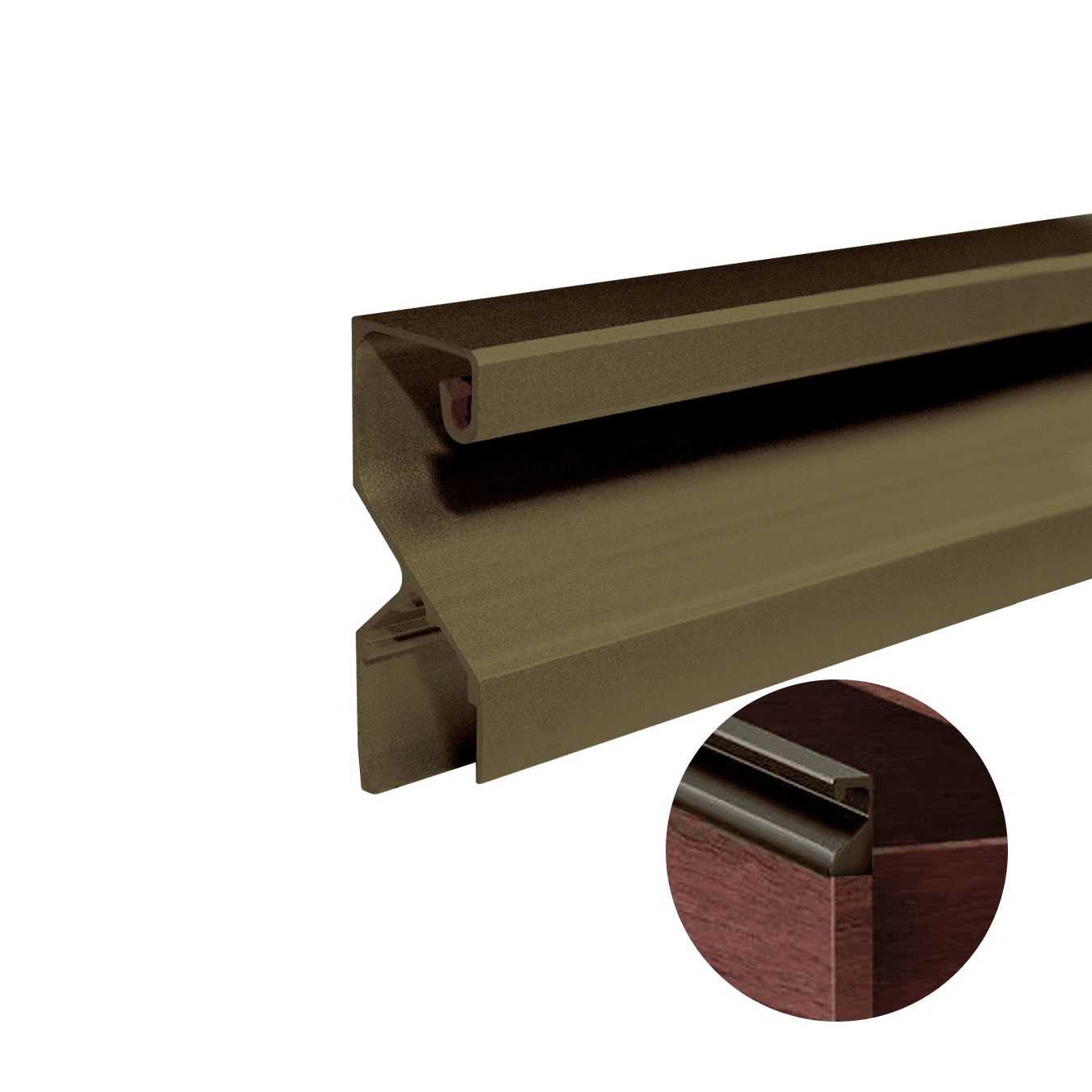 Perfil Puxador Bronze de 15 Mm 0257 Dmt