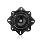 Rodízio Prato Giratório Reforçado Flange | Em Preto 167,5 X 167,5 Mm Bigfer
