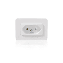 Tomada Easy Instal Simples Branca de Embutir de 2 Pinos + 1 Terra de 20a 250v Guidini
