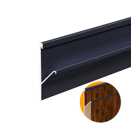 Perfil Puxador Cava Preto de 18 Mm 0240 Dmt