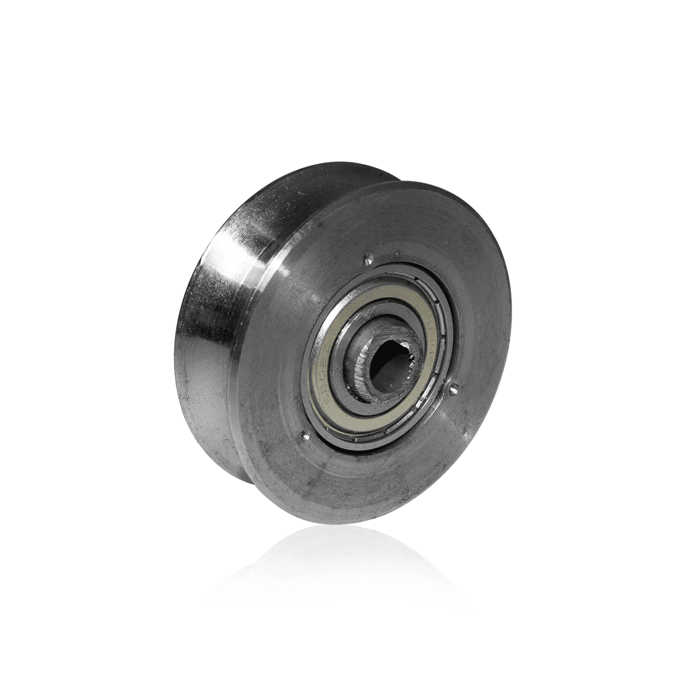 Roldana Roda Em Aço Reforçada de 2,5" Polegadas Com Eixo de 5/8" Com Canal U Para Portão de Correr