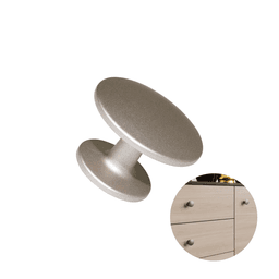 Puxador Ponto Sinnai de 30 Mm Na Cor Prata Fosco Il808 Para Gaveta E Móveis Italy Line