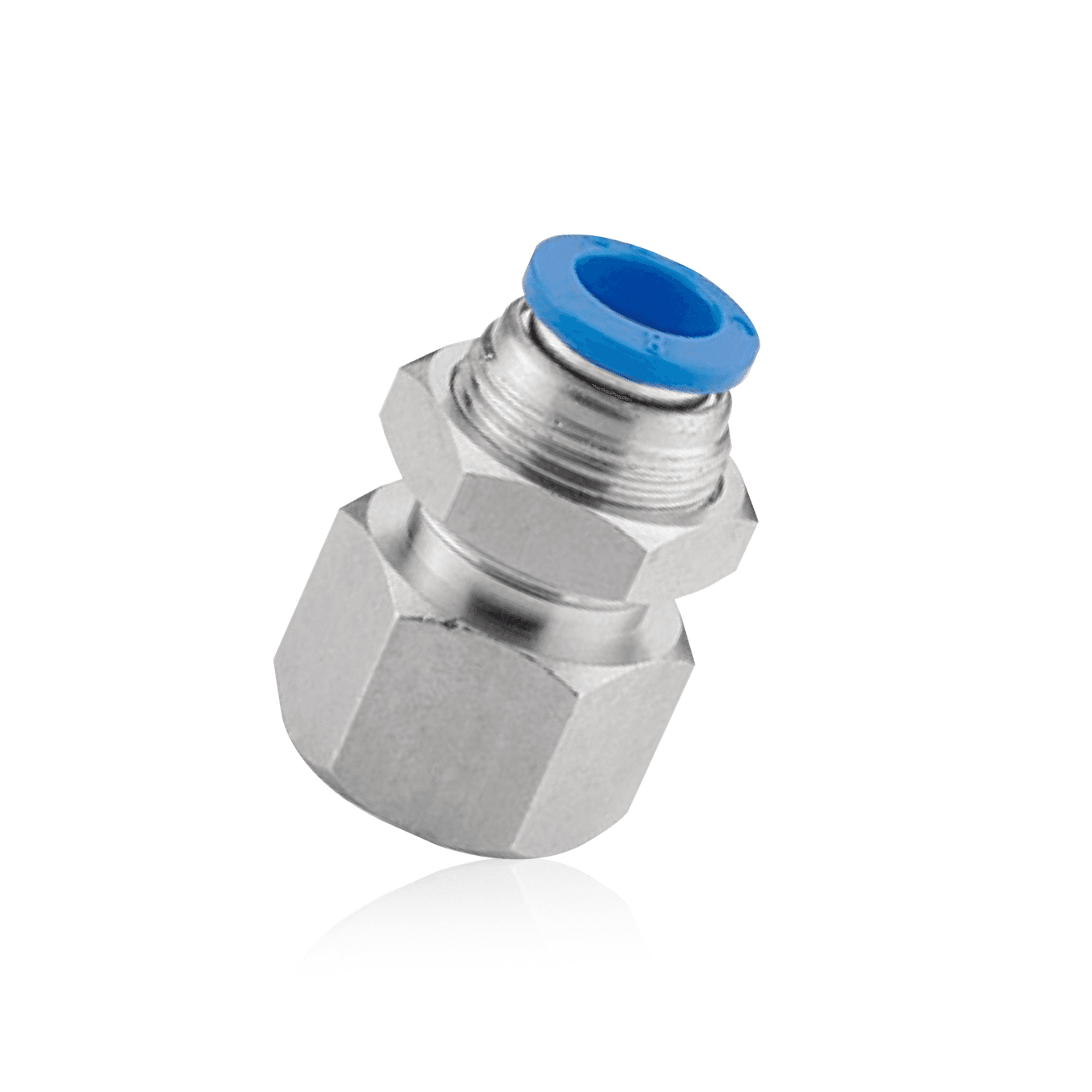 Conexão Pneumática Rápida Pmf União Para Painel Fêmea de 06 Mm X 1/4" Pol Bsp
