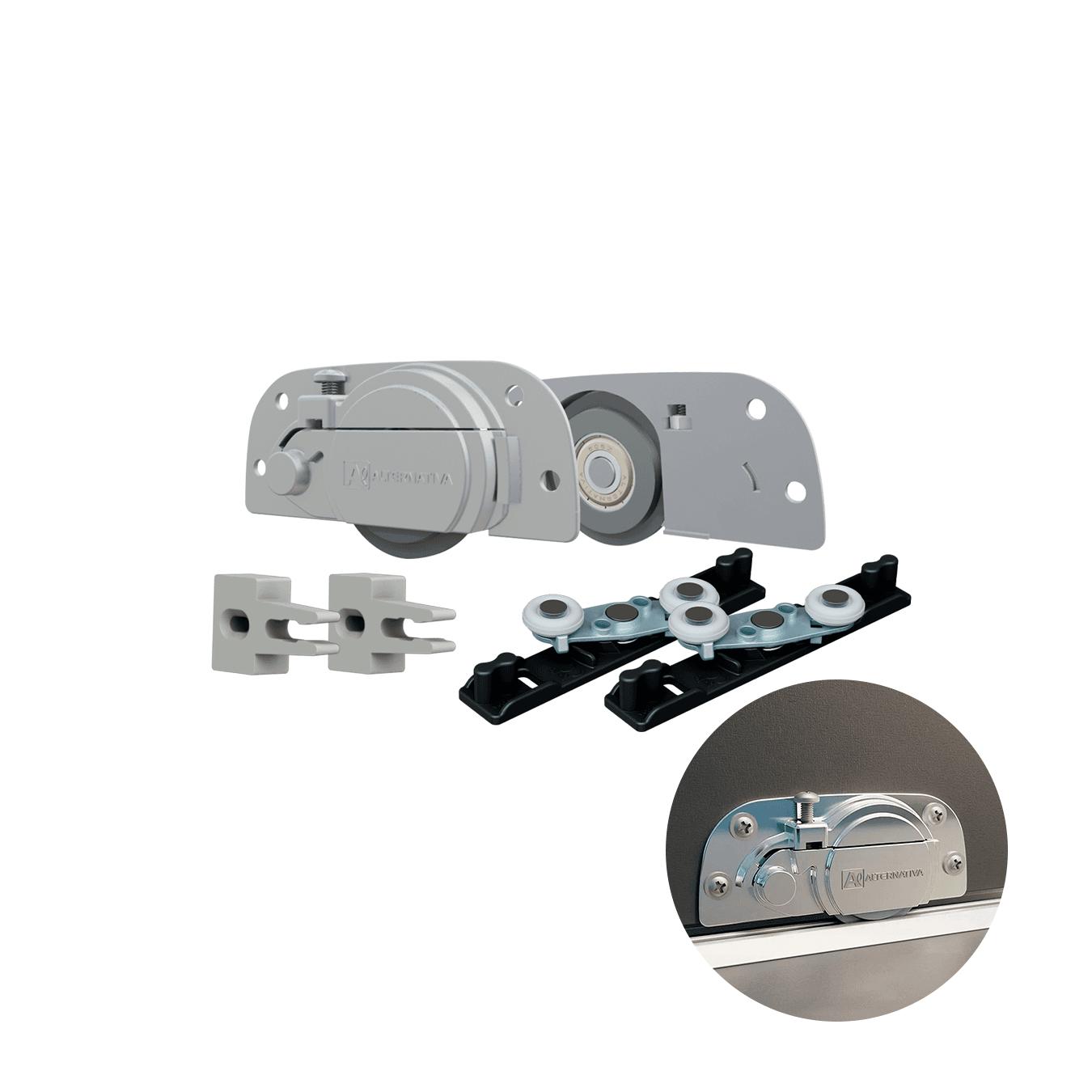 Kit Porta Corrrer Al 60 Com Guia Inteligente Alternativa