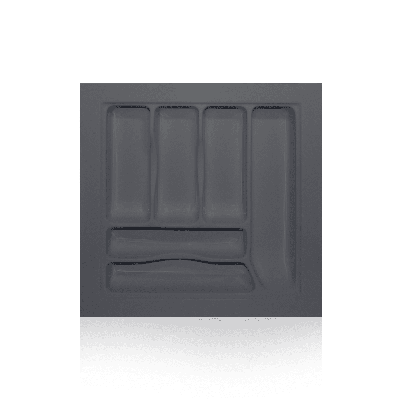 Divisor de Talher Para Gavetas 6 Nichos 45,6x49,1cm Cor Prata