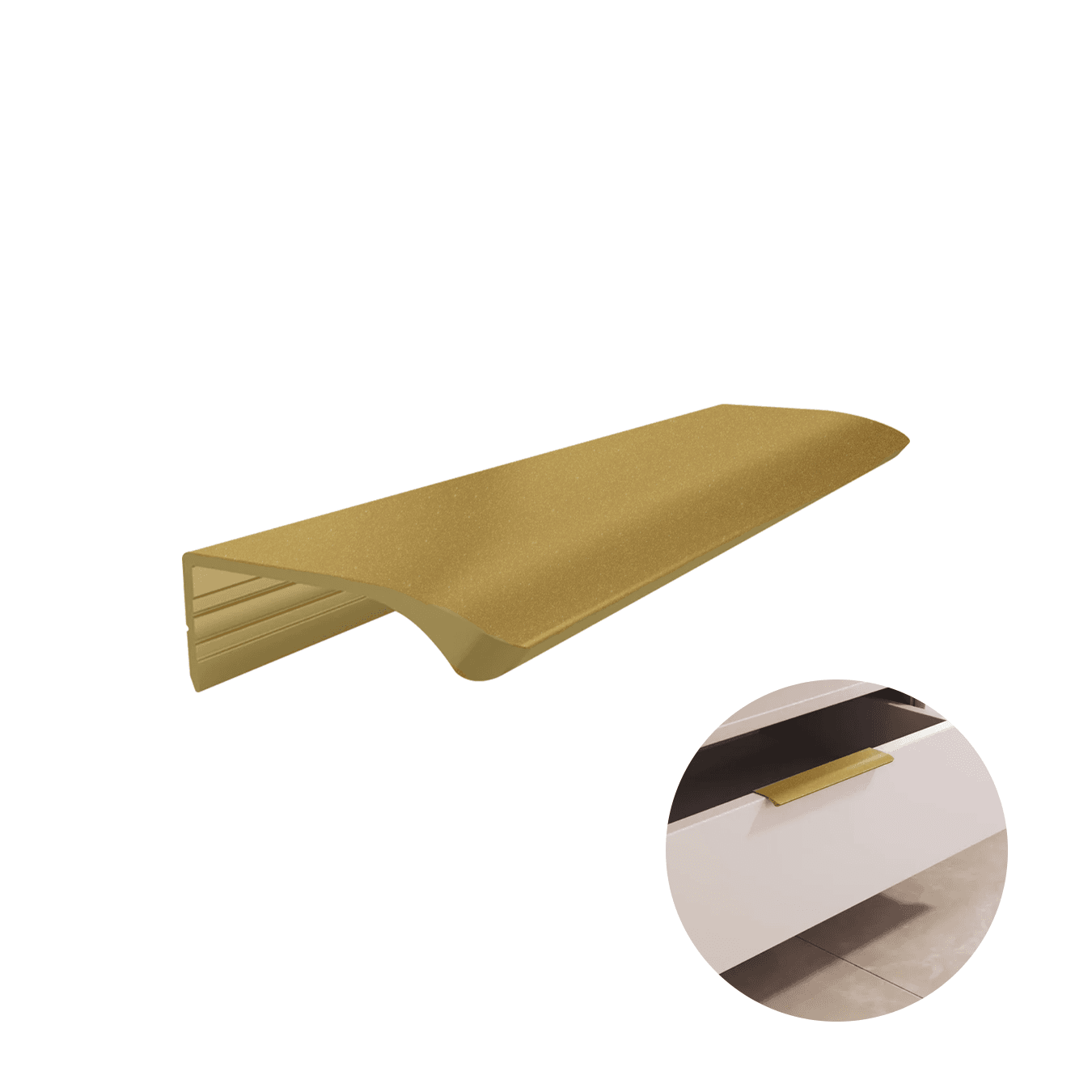 Puxador Rometal Aluminio Dourado Fosco 150mm Luna