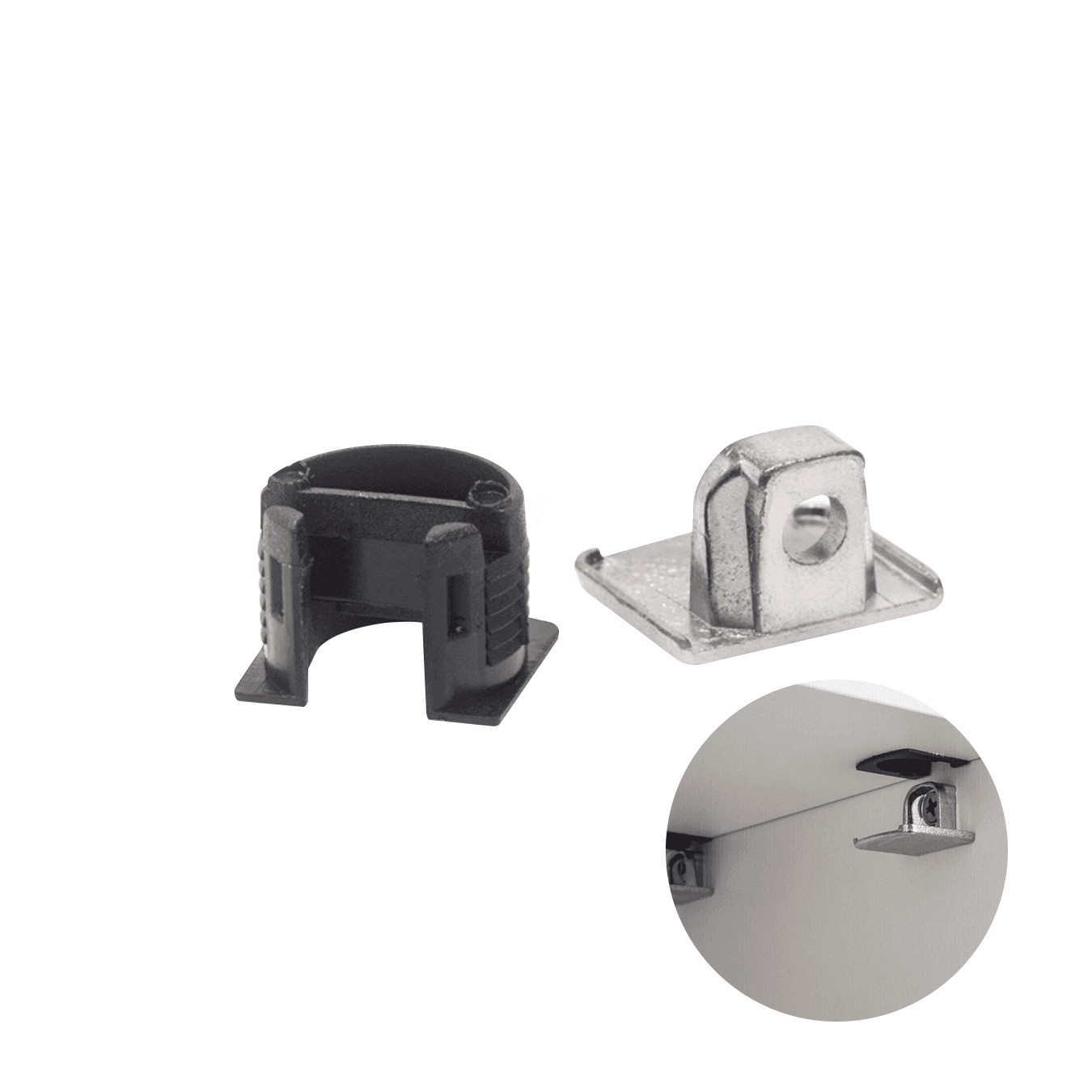 Suporte Prateleira Plastico Metal 15mm Niquelado 100 Unidades