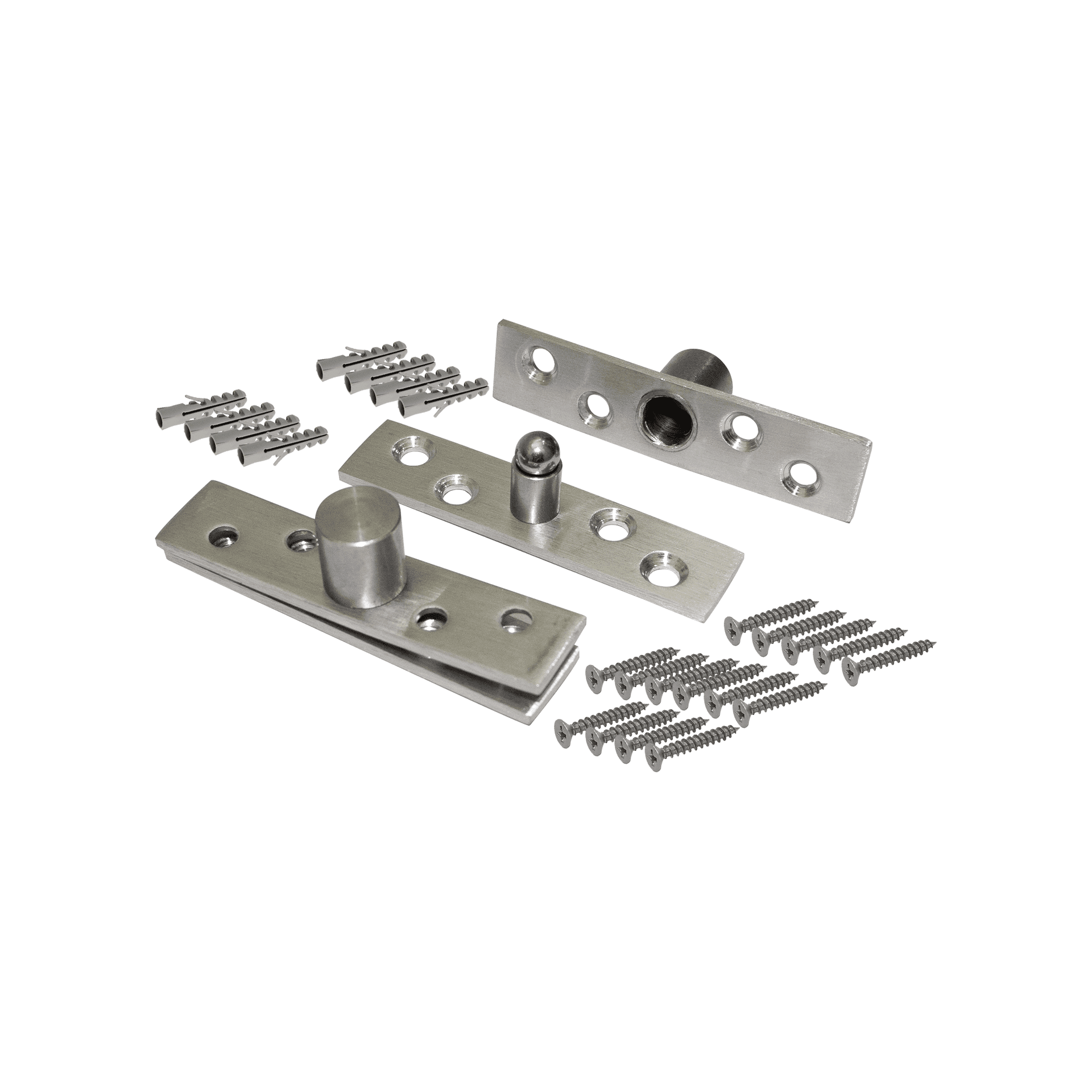 Dobradiça Pivotante 18kg | Inox 201| Escovado