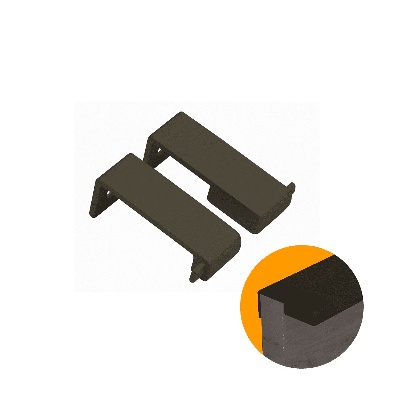 Ponteira Puxador Facetato Bronze de 18 Mm Pe183 Rometal