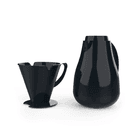 Conjunto Bule Sonetto 1l E Suporte Para Filtro Preto