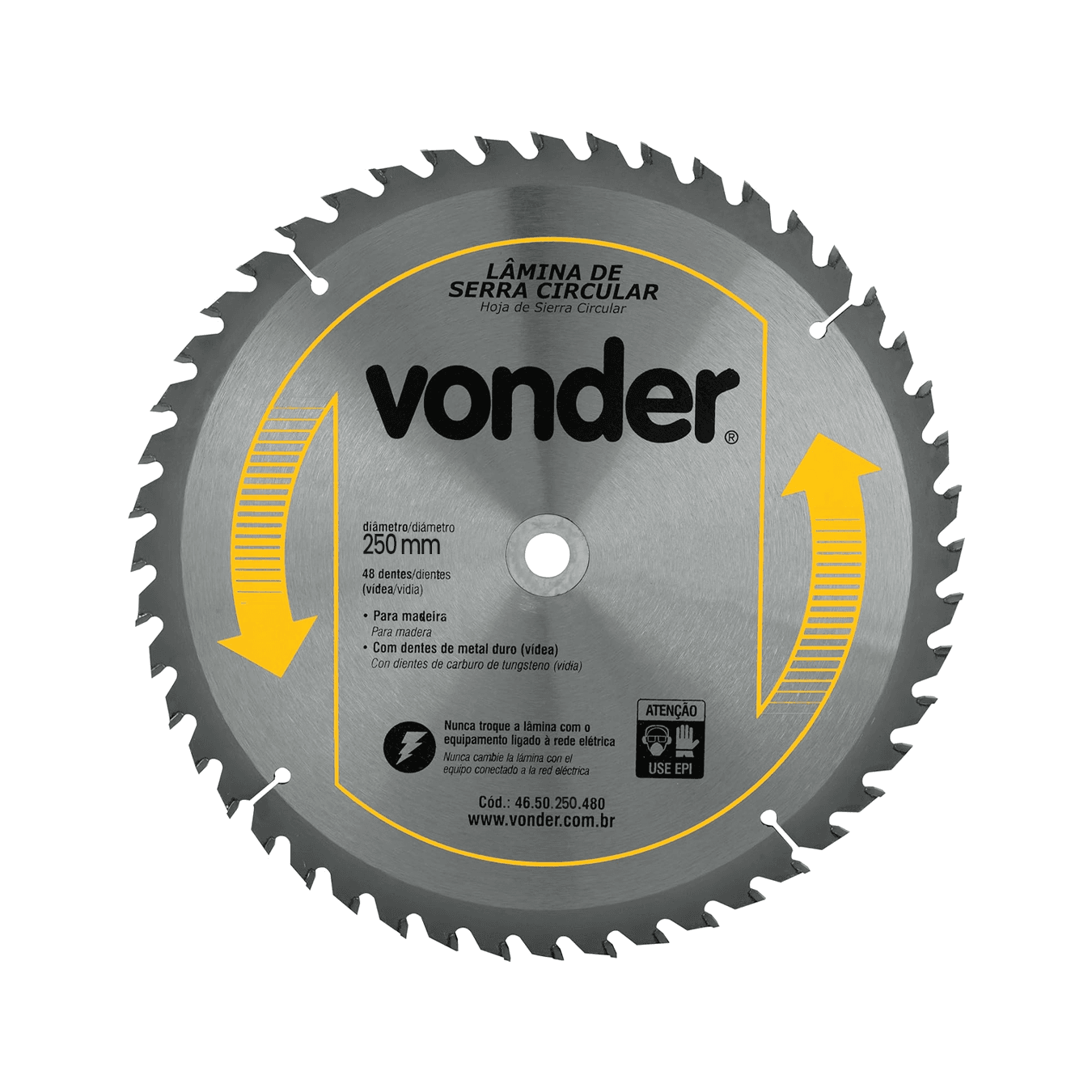 Disco de Serra Circular Videa 250x30x48d Vonder