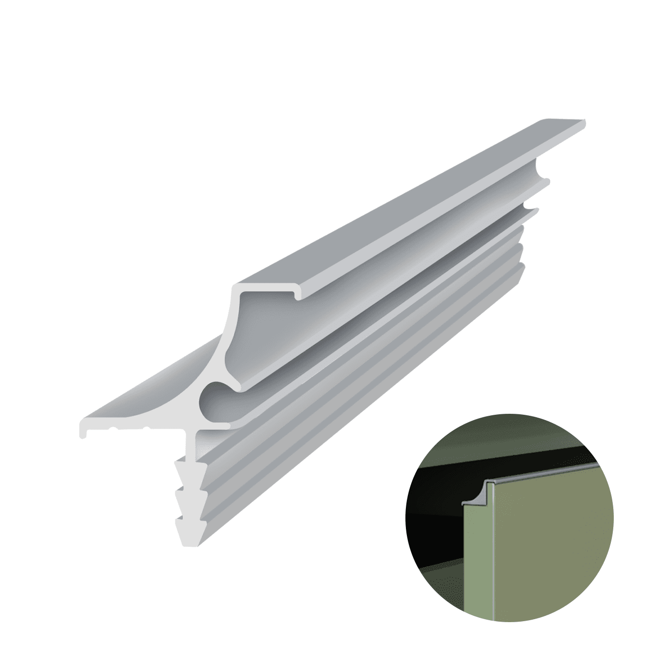 Perfil Puxador Anodizado Natural Rm-426 Rometal