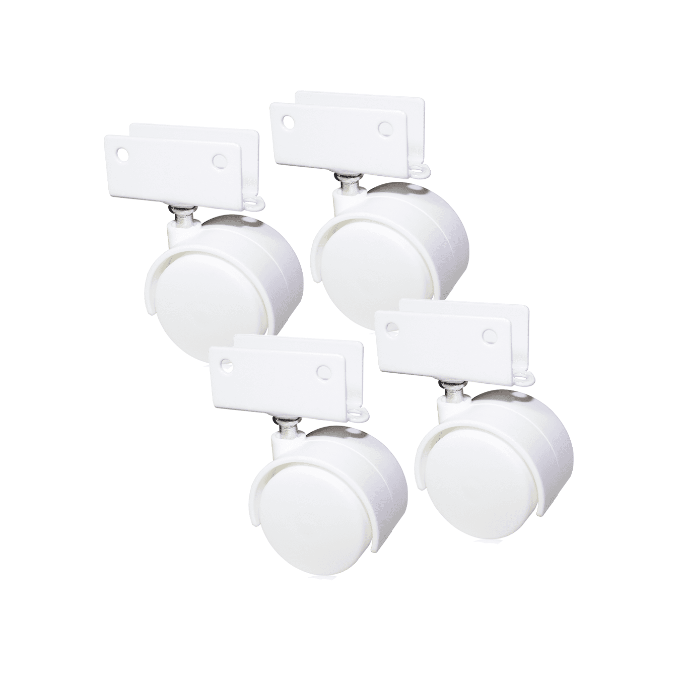 Rodizio Rodinha Rb 40 Branco Chapa U 15 Mm Sem Trava 4 Un