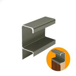 Perfil Puxador Champagne 18mm H30 Dma 6 Mts