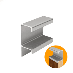 Perfil Puxador Alumínio Fosco 18mm H30 Dma 6 Mts