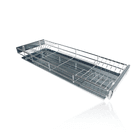 Escorredor de Pratos 77cm Deslizante Cromado Com Bandeja Para Embutir