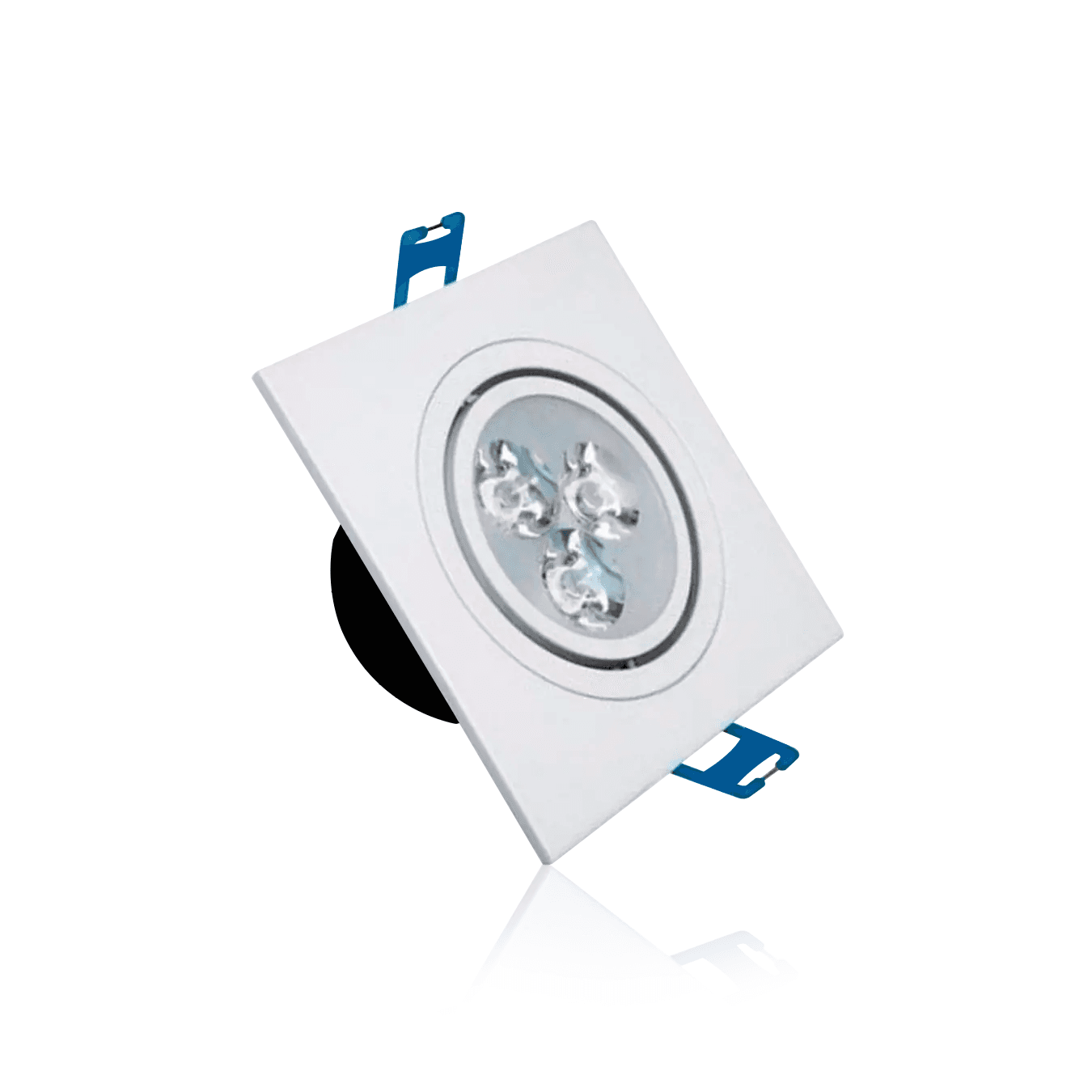 Luminária Spot Led Direcionável Quadrada de Embutir 6000k Branco Frio 3w Beard