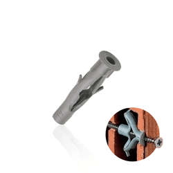 Bucha Plástica 08 Mm Para Tijolo Oco Pacote Com 500 Peças