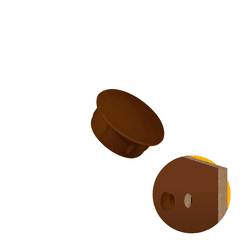 Tapa Furo Interno 10 Mm Marrom 100 Unidades - Sr