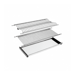 Kit Escorredor de Louças Inox 2 Andares Para Armários 80 Cm Fgv