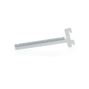 Suporte Branco de 20 Cm Com Aba Direita Inverso Para Trilho Cremalheira