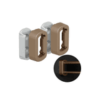 Suporte Lateral Champanhe Claro Para Cabideiro Vesto Rm282 Rometal