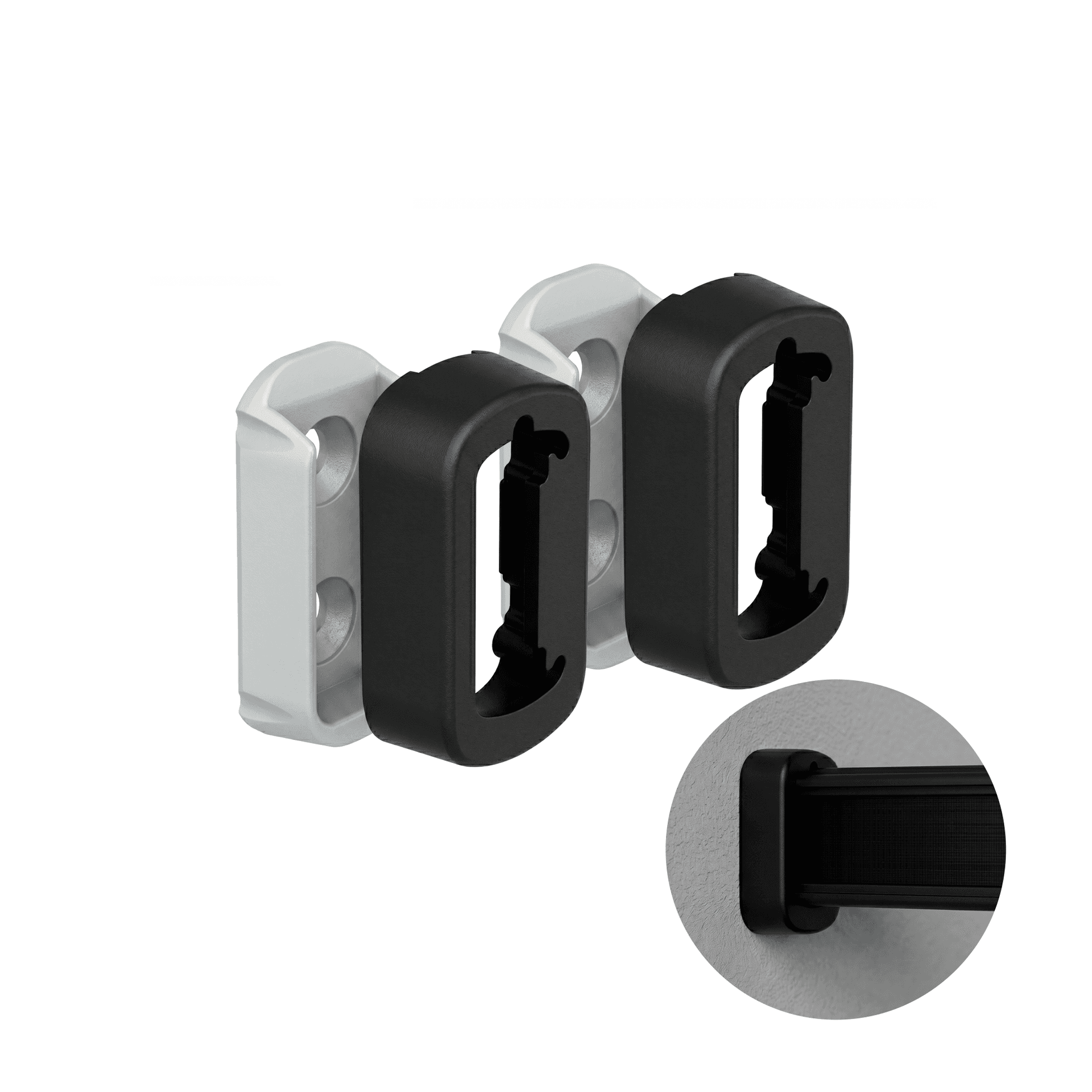 Suporte Lateral Preto Para Cabideiro Vesto Rm282 Rometal