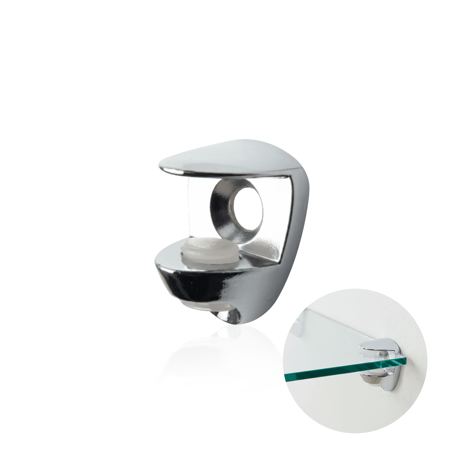 Suporte Prateleira Com Regulagens Cr F1204 Vidro 3 A 6 Mm