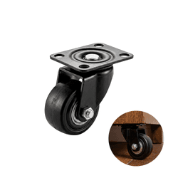 Rodizio Giratório Roda 50mm Com Rolamento Sem Freio Preto
