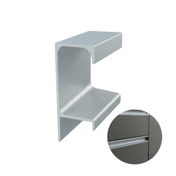 Perfil Puxador G Em Alumínio Anodizado de 15 X 30 Mm 0131 Dmt