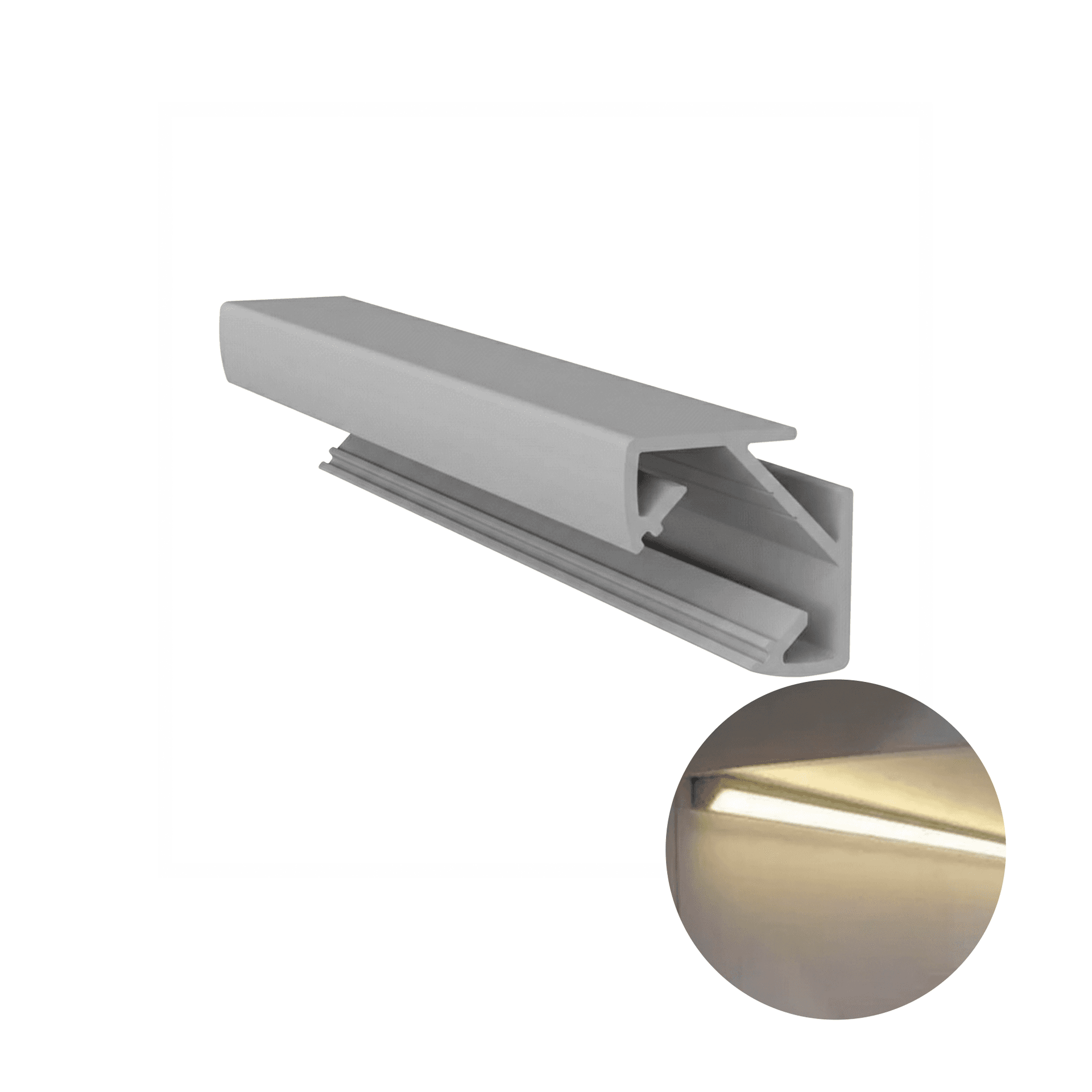 Perfil Para Led Canto 45º Anodizado Rm-330