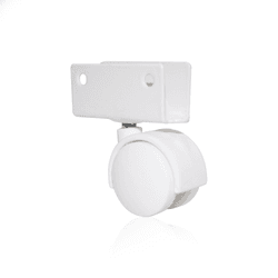 Rodizio Sem Freio Rb30 Chapa U 15mm Branco