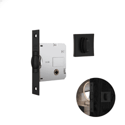 Fechadura Pivotante Para Banheiro 1025 Black