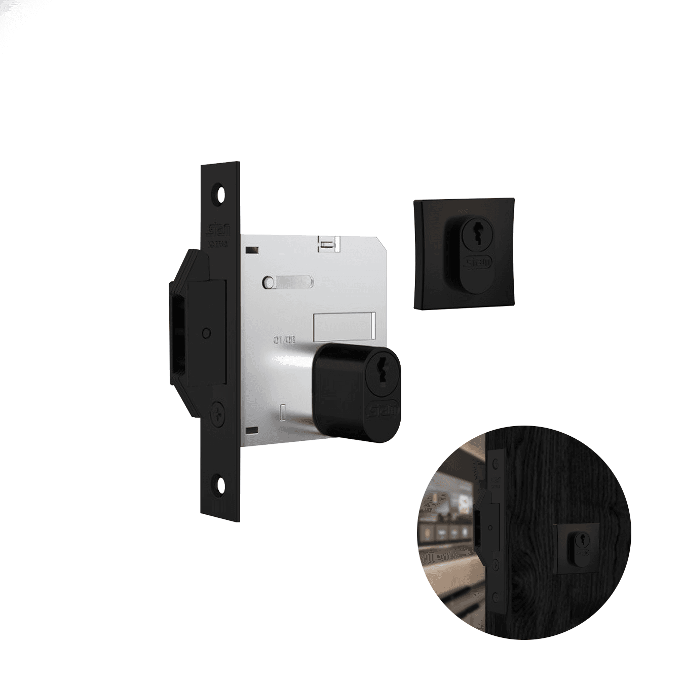 Fechadura Porta de Correr 1006 Black