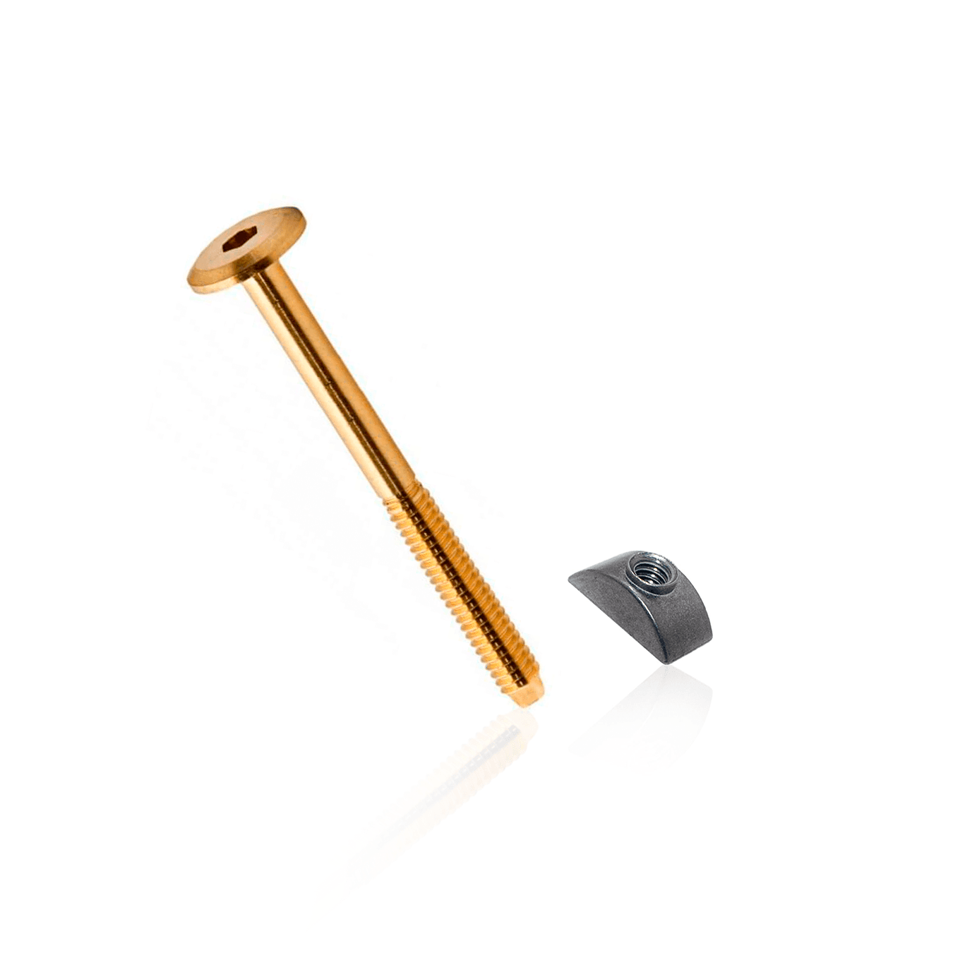 Parafuso Cama 1/4" X 130 Mm Chave Allem Porca Meia Lua 10 Unidades
