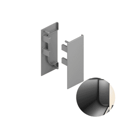 Ponteira Lisa Cromo Acetinado Perfis Cava Led Pe-281