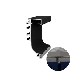 Perfil Preto Fosco Rm-281 Com Baguete